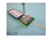 Screwless pitch 3.81 - 5 - 7.5 - 10 mm (for single conductor)