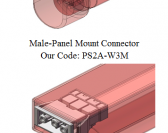PS2A-W  -  Pushwire Panel-Mount Socket-Connector
