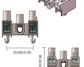 960B  -  Pushwire+Screwmount Light-fitting Connector 